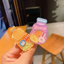 Kawaii Drink Bottle Hair Clips 10Pcs -Kawaii Fashion Shop 10pcs set Creative Drink Bottle Acrylic Hair Clips Japanese Cartoon Milk Cola Girls Hairgrips Barrettes Female 3