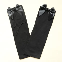 Ribbon Bowknot Thigh High Stockings -Kawaii Fashion Shop 20 color Thin Ribbon Bowknot Thigh High Stockings Ladies Sexy Wild Sweet Student Summer Cute White 2