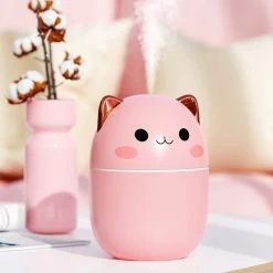 Kawaiil Humidifier With Night Light -Kawaii Fashion Shop 200ml Air Humidifier Cute Kawaiil Aroma Diffuser With Night Light Cool Mist For Bedroom Home Car 4