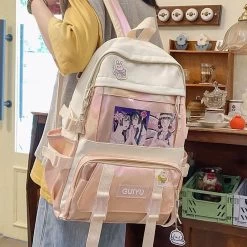 Kawaii Anime Colorful Backpack -Kawaii Fashion Shop 2021 Anime Backpack Bag Japanese Colorful Student Teen Schoolbag Large Waterproof Travel Bag Girls Women Bookbag 2