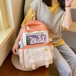Kawaii Anime Colorful Backpack -Kawaii Fashion Shop 2021 Anime Backpack Bag Japanese Colorful Student Teen Schoolbag Large Waterproof Travel Bag Girls Women Bookbag 4