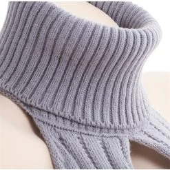Virgin Killer Clothing -Kawaii Fashion Shop 2021 Fashion Sexy Women Backless Virgin Killer Sweater Turtleneck Open Chest Hollow Knitted Pullovers Fall Sweaters 5