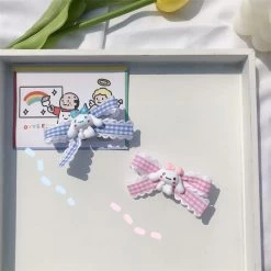 Kawaii Cartoon Bow Hair Clip -Kawaii Fashion Shop 2021 Kawaii Girls Cartoon Bow Hairpin Japanese Korean Fashion Women Hair Clip White Dog Barrettes Female 4