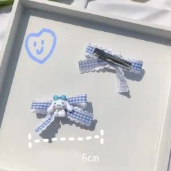 Kawaii Cartoon Bow Hair Clip -Kawaii Fashion Shop 2021 Kawaii Girls Cartoon Bow Hairpin Japanese Korean Fashion Women Hair Clip White Dog Barrettes Female 5