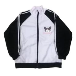 Kawaii Kuromi Sweet Zipper Cardigan Jacket 11 Kawaii Kuromi Sweet Zipper Cardigan Jacket -Kawaii Fashion Shop 2021 Kawaii Sanrio Student Sports Casual Zipper Stand Collar Coat Women Kuromi S 2Xl Size Anime 5