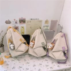 Kawaii Korea Girl Backpack 13 Kawaii Korea Girl Backpack -Kawaii Fashion Shop 2021 New Korea Backpack Stylish Women Girl Schoolbag Waterproof Outdoor Travle Backpack Teenage Child School Bag 5