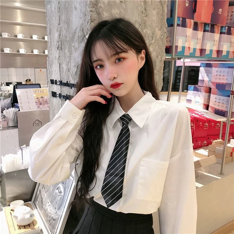 Casual Pure Color Loose Shirts 4 Casual Pure Color Loose Shirts - Image 2