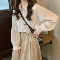 Vintage Linen High Waist Long Skirt -Kawaii Fashion Shop 2021 New Women Spring Vintage Cotton Linen Long Skirt Elastic High Waist A line Umbrella Faldas 5