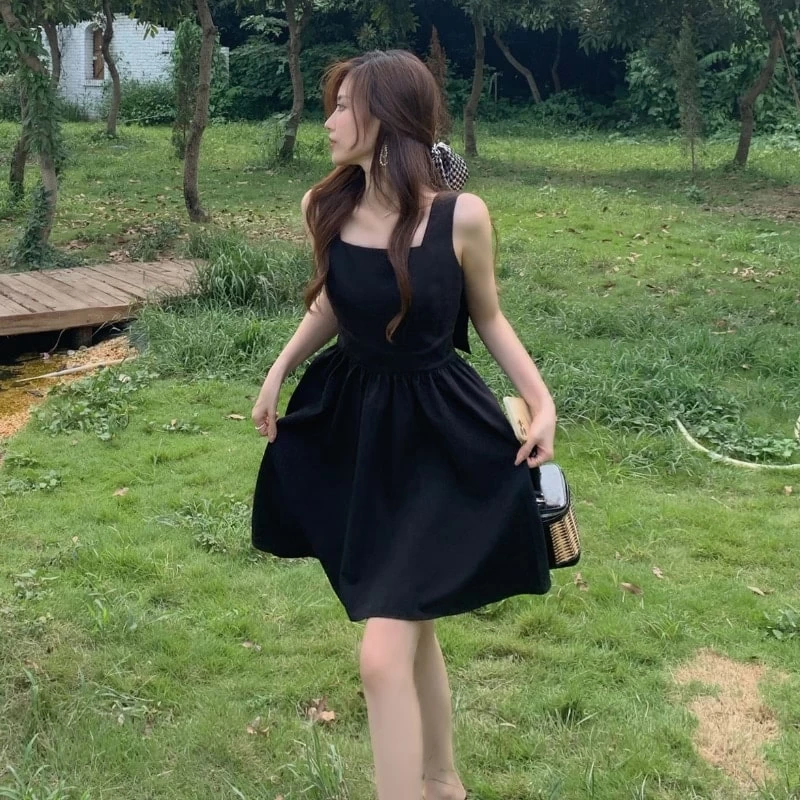 Kawaii Sexy Black Backless Dress 6 Kawaii Sexy Black Backless Dress - Image 4