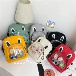 Kawaii Mini Transparent Backpack 9 Kawaii Mini Transparent Backpack -Kawaii Fashion Shop 2021 Transparent Backpack Bags Mini Korea Backpack Kawaii Rabbit Flower Handbag Grils Crossbody School Bags Briefcase 3