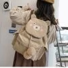 Kawaii Sweet Cartoon Bear Backpack 1 Kawaii Sweet Cartoon Bear Backpack -Kawaii Fashion Shop 2021New Kawaii Bear Girls Backpack Corduroy Cartoon Bear Travel Teenage SchoolBag Portable Backpack with Hairball Sweet