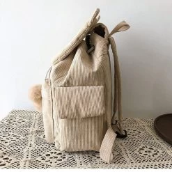 Kawaii Sweet Cartoon Bear Backpack 12 Kawaii Sweet Cartoon Bear Backpack -Kawaii Fashion Shop 2021New Kawaii Bear Girls Backpack Corduroy Cartoon Bear Travel Teenage SchoolBag Portable Backpack with Hairball Sweet 4