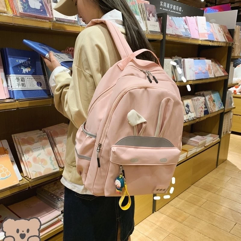Kawaii Reflective Stripe Bunny Backpacks 4 Kawaii Reflective Stripe Bunny Backpacks - Image 2