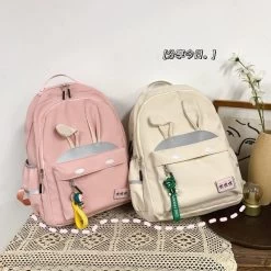 Kawaii Reflective Stripe Bunny Backpacks 13 Kawaii Reflective Stripe Bunny Backpacks -Kawaii Fashion Shop 2021Reflective Stripe Womens Backpacks Bunny Ear Kawaii School Backpack Waterproof Out Door Traveler Bag Teen Colleage 5