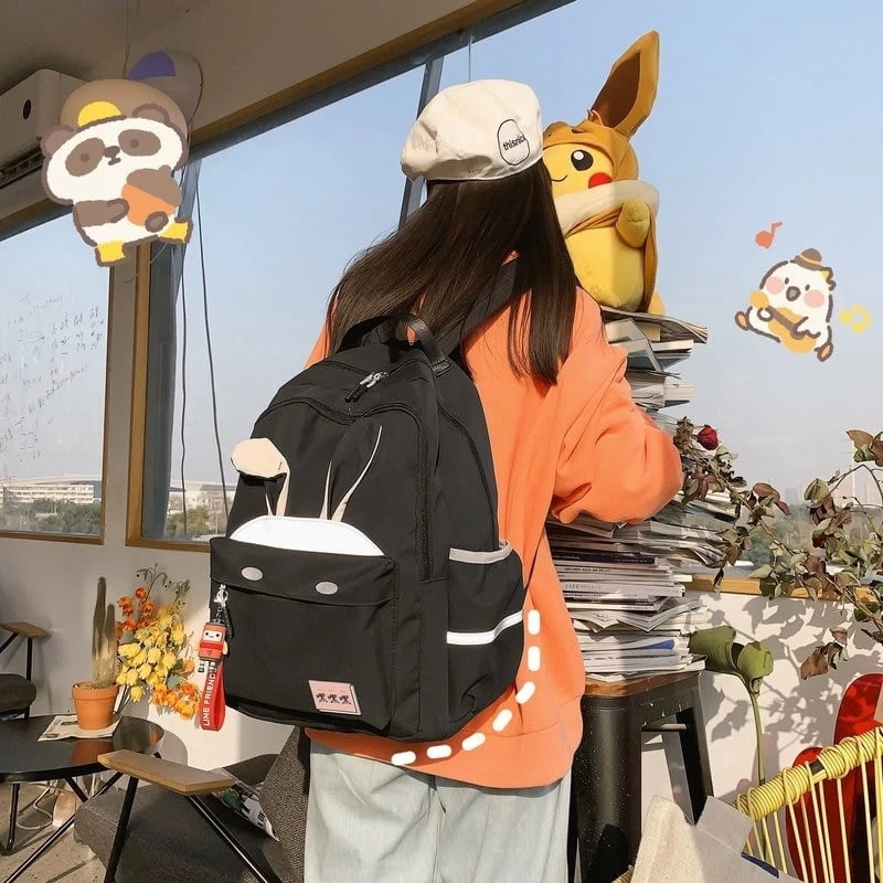 Kawaii Reflective Stripe Bunny Backpacks 3 Kawaii Reflective Stripe Bunny Backpacks