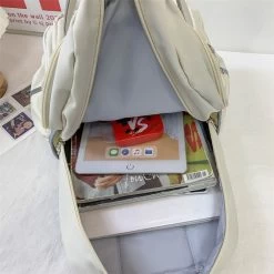 Korean Large Capacity Canvas Backpack -Kawaii Fashion Shop 2022 NEW Backpack Large capacity canvas women backpack Korean japanese school bag Ins Harajuku Girl backpack 5