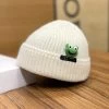Kawaii Cartoon Frog Knit Hat 1 Kawaii Cartoon Frog Knit Hat -Kawaii Fashion Shop 2022 New Korean Cartoon Small Frog Knitting Wool Hat Autumn And Winter Cute Matching Japanese Cap