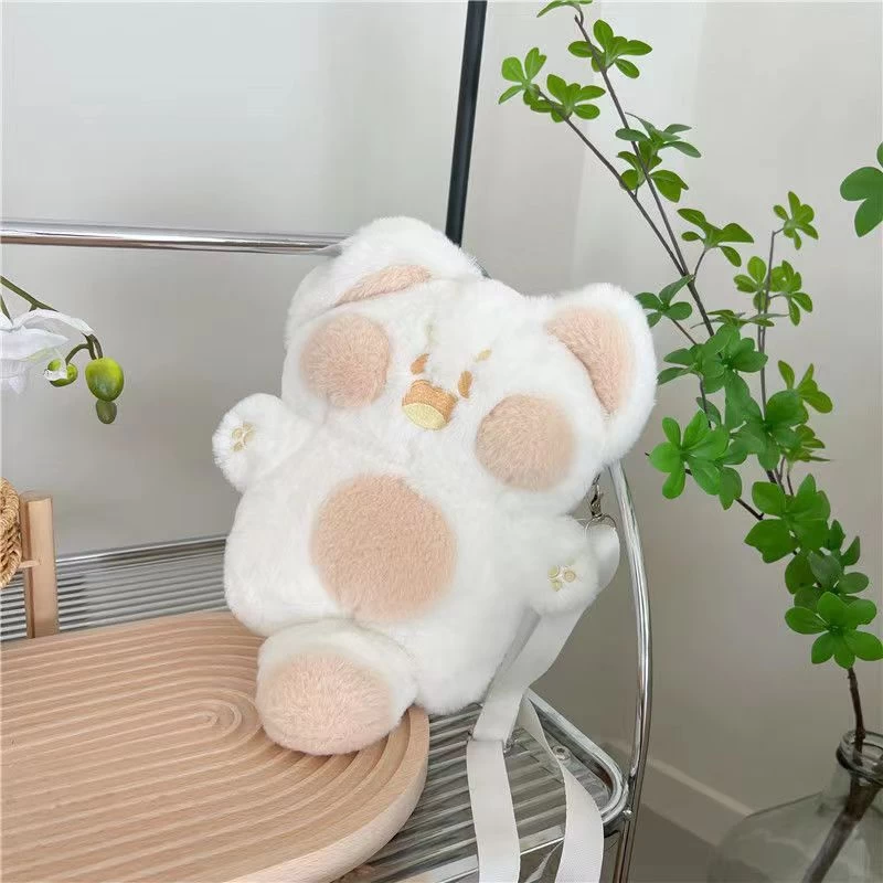 Kawaii Cartoon Cat Plush Shoulder Bag 6 Kawaii Cartoon Cat Plush Shoulder Bag - Image 4
