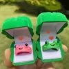 Cute Frog Resin Ring 2Pcs -Kawaii Fashion Shop 2Pcs Cute Frog Rings For Lover Polymer Clay Resin Acrylic Rings for Women Girls Couple Ring