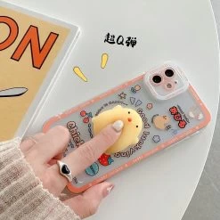 Cute 3D Carton Chicken IPhone Case -Kawaii Fashion Shop 3D Cute Carton Chicken Straight Edge Phone Case For iPhone 11 12 Pro Max XR XS 2