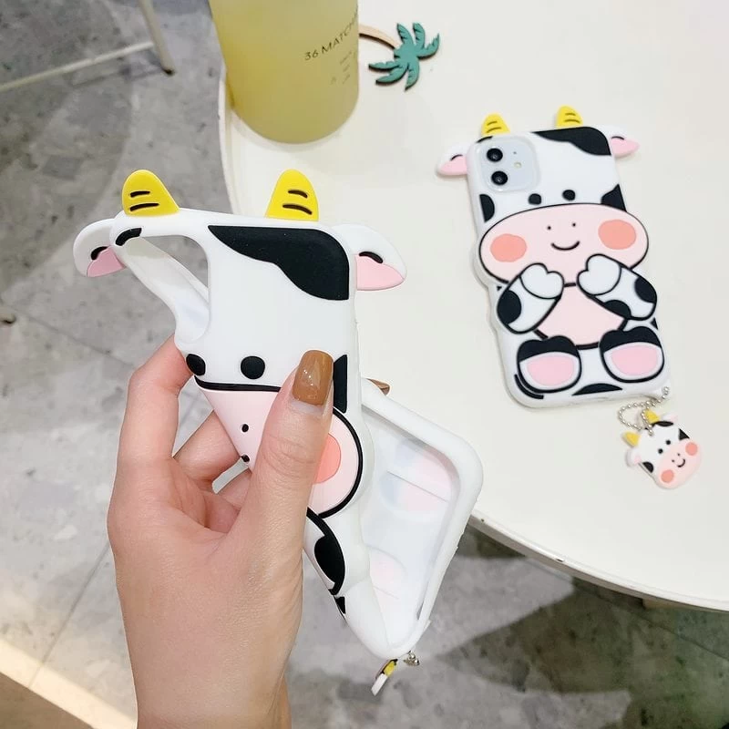 3D Cartoon Milk Cow IPhone Case 4 3D Cartoon Milk Cow IPhone Case - Image 2