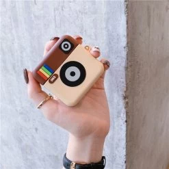 Kawaii Instagram Camera Airpods Case -Kawaii Fashion Shop 3D Cute Instagram INS Camera Headphone Cases For Apple Wireless Bluetooth Headset Airpods 1 2 pro 2