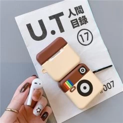 Kawaii Instagram Camera Airpods Case -Kawaii Fashion Shop 3D Cute Instagram INS Camera Headphone Cases For Apple Wireless Bluetooth Headset Airpods 1 2 pro 5