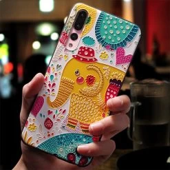 3D Emboss Relief Huawei Phone Case 10 3D Emboss Relief Huawei Phone Case -Kawaii Fashion Shop 3D Emboss Relief Case For Huawei Y6 Y7 Y9 P Smart 2019 2020 2021 Honor 10X 2