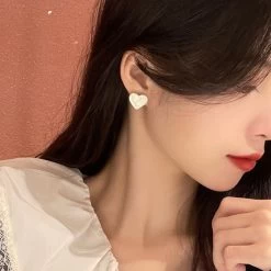 Cute Sweet Bow Stud Earrings -Kawaii Fashion Shop AOMU 2020 S925 New Trendy Black Red Sweet Bow Metal Spray Paint Stud Earring for Female 4