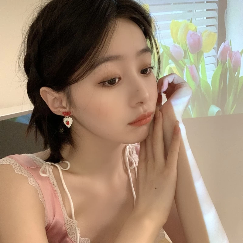 Cute Strawberry Stud Earrings 5 Cute Strawberry Stud Earrings - Image 3