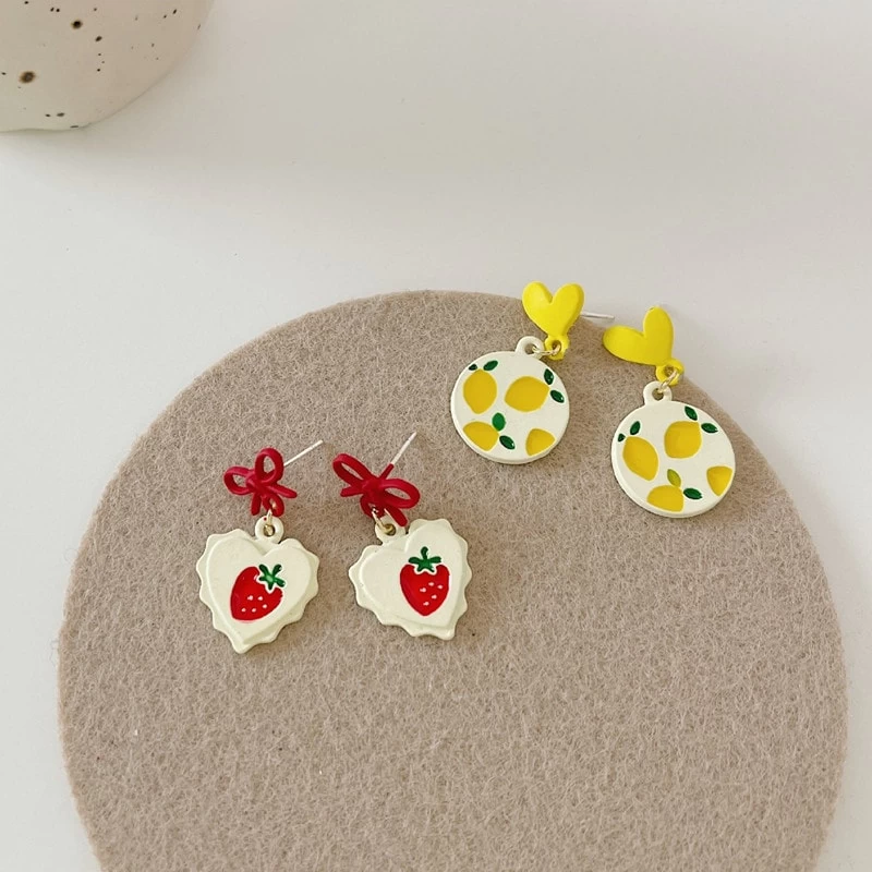 Cute Strawberry Stud Earrings 8 Cute Strawberry Stud Earrings - Image 6