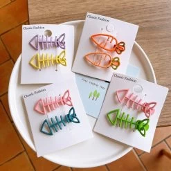 Cute Fishbone Hair Clip 9 Cute Fishbone Hair Clip -Kawaii Fashion Shop Acrylic Fish Bone Carrot Girl Hair Clips Hair Pins Clip Hair Barrette Accessories 1