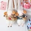 Cute Cartoon Sheep Plush Crossbody Bag 1 Cute Cartoon Sheep Plush Crossbody Bag -Kawaii Fashion Shop Adorkable 3D Creative Sheep Modelling Women s Crossbody Bag for 2021 Winter New Fashion Cute Cartoon