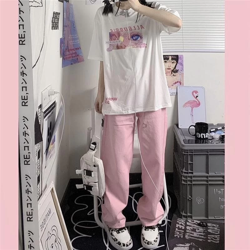 Korean Style High-waisted Straight Leg Jeans 6 Korean Style High-waisted Straight Leg Jeans - Image 4