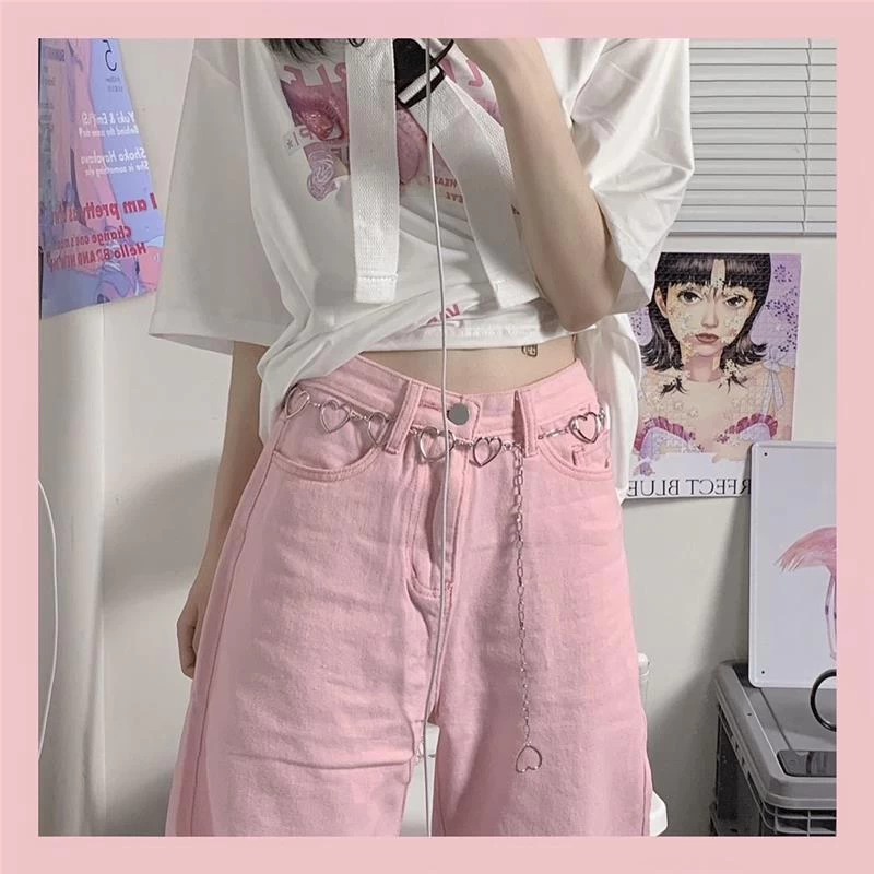 Korean Style High-waisted Straight Leg Jeans 3 Korean Style High-waisted Straight Leg Jeans