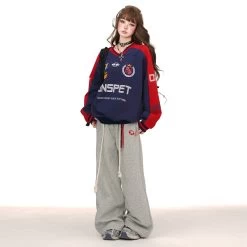 American Girls Casual Loose Straight Sweatpants -Kawaii Fashion Shop American Girls Casual Loose Straight Sweatpants 12