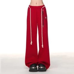 American Girls Casual Loose Straight Sweatpants -Kawaii Fashion Shop American Girls Casual Loose Straight Sweatpants 2