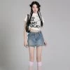 American Retro All-match Blue High Waist Denim Skirt 2 American Retro All-match Blue High Waist Denim Skirt -Kawaii Fashion Shop American Retro All match Blue High Waist Denim Skirt 7