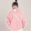 American Style Sweet Girl Style Plush Coat -Kawaii Fashion Shop American Style Sweet Girl Style Plush Coat 3