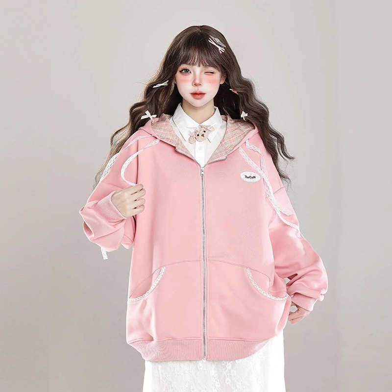 American Sweet Girl Style Oversize Hooded Coat 5 American Sweet Girl Style Oversize Hooded Coat - Image 3