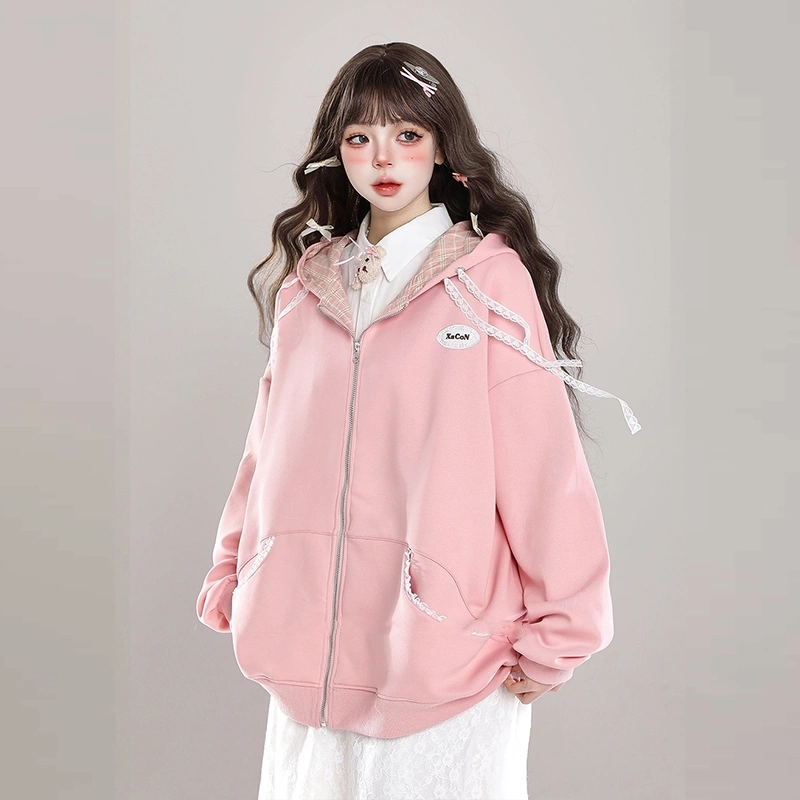 American Sweet Girl Style Oversize Hooded Coat 11 American Sweet Girl Style Oversize Hooded Coat - Image 9