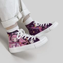 Kawaii High Top Graffiti Canvas Shoes -Kawaii Fashion Shop Amy and Michael Sweet Girls Students High Top Athletic Sneakers Graffiti Anime Casual Canvas Shoes Lovely 3