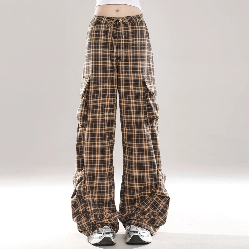 BF Style Pink Plaid Straight Overalls 4 BF Style Pink Plaid Straight Overalls - Image 2