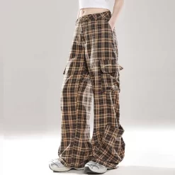 BF Style Pink Plaid Straight Overalls 17 BF Style Pink Plaid Straight Overalls -Kawaii Fashion Shop BF Style Pink Plaid Straight Overalls 7