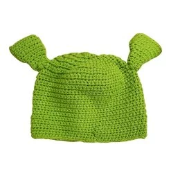 Balaclava Monster Shrek Hat -Kawaii Fashion Shop Balaclava Monster Shrek Hat Funny Winter Knitted Hats Green Party Funny Beanie Skullies Cap for Women 5