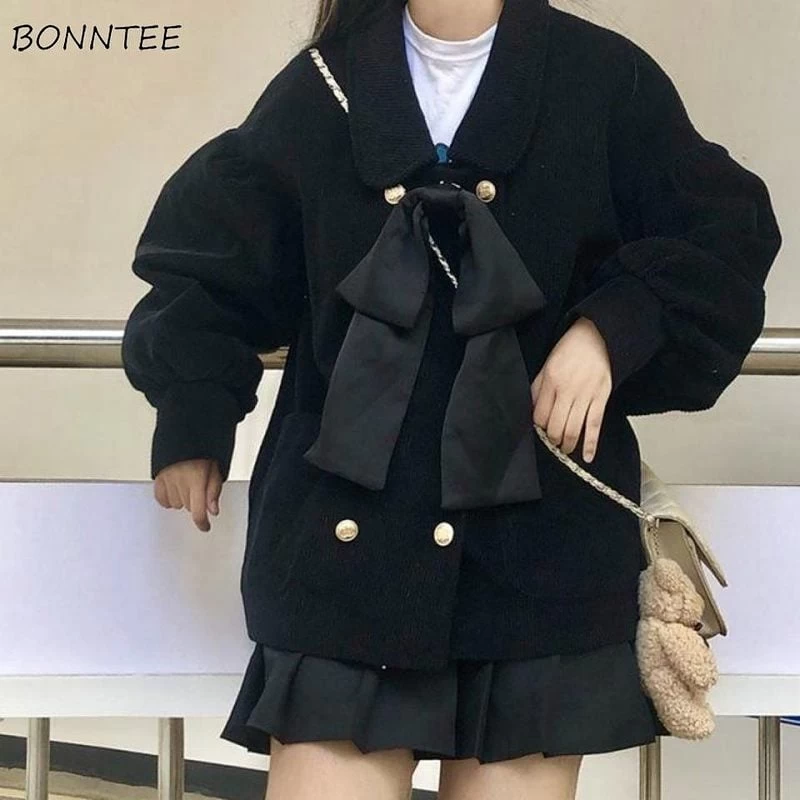 Harajuku Front Bowknot Corduroy Coats 8 Harajuku Front Bowknot Corduroy Coats - Image 6