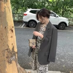 Single-Breasted Blazer 11 Single-Breasted Blazer -Kawaii Fashion Shop Black Blazer Women Casual Long Sleeve Button Korean Fashion Oversize Thin Blazer Jackets Female DesignFashion Coats2021 2