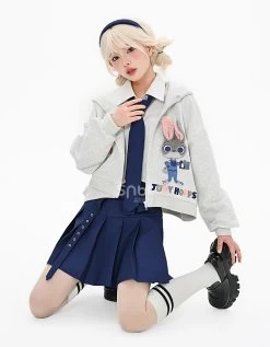 Blue All-match High Waist A-line Skirt 17 Blue All-match High Waist A-line Skirt -Kawaii Fashion Shop Blue All match High Waist A line Skirt 1