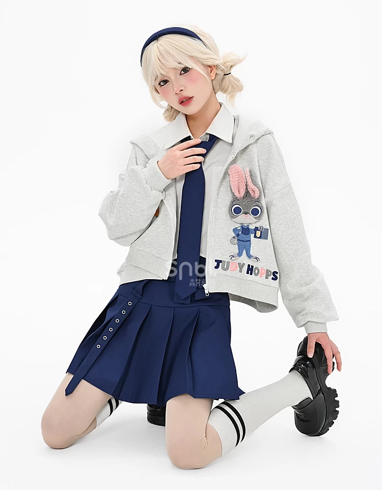 Blue All-match High Waist A-line Skirt 10 Blue All-match High Waist A-line Skirt - Image 8