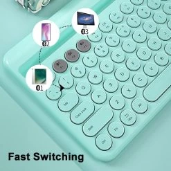 Kawaii Pastel Color Wireless Keyboard -Kawaii Fashion Shop Bluetooth compatible Wireless Silent Mini Gaming Set Keyboard Mouse Combo Magic Keyboard Mouse For iPad Phone 2